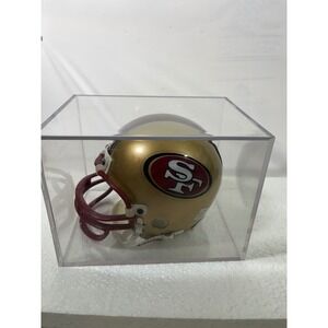 VTG NFL San Francisco 49ers Riddell Mini Football Helmet In Display Case 1995